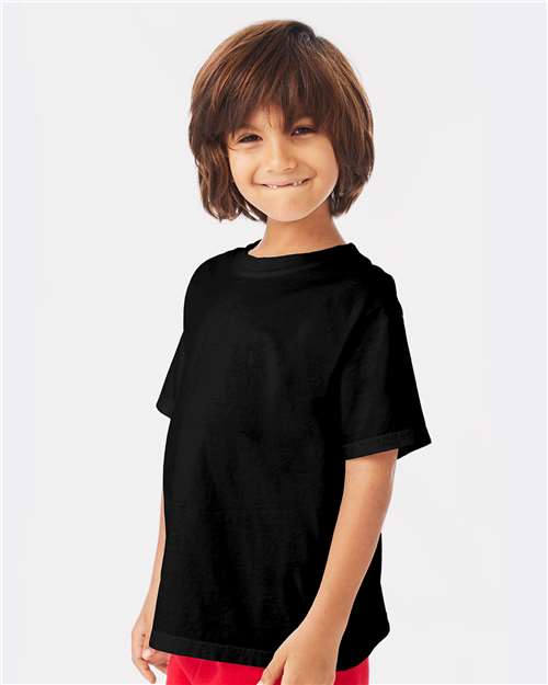 Youth Garment-Dyed T-Shirt – On Model – Side