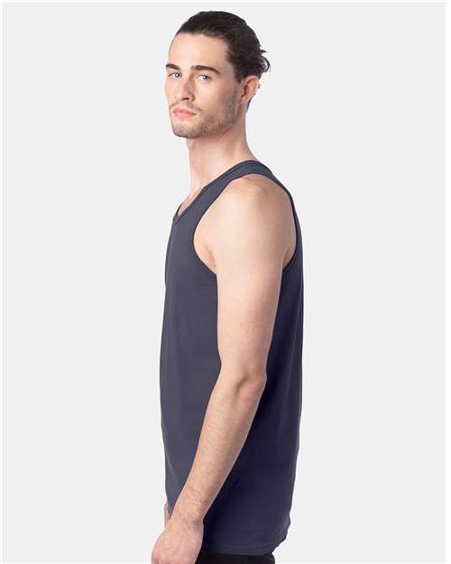 Unisex Garment-Dyed Unisex Tank Top – On Model – Side