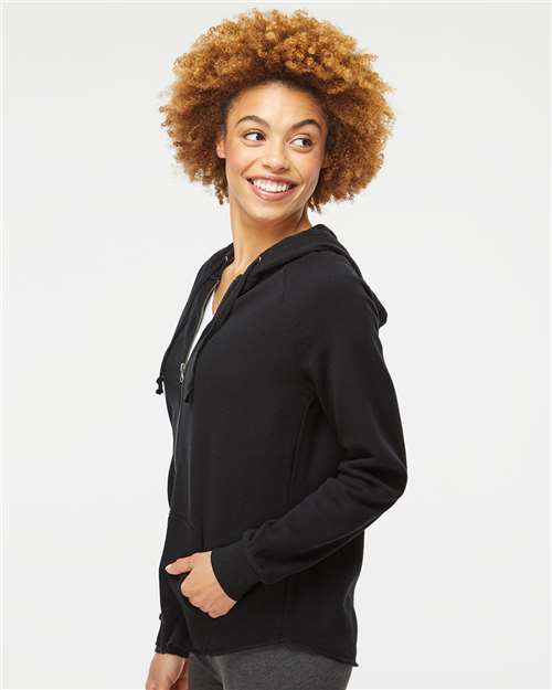 Women's California Wave Wash Full-Zip Hooded Sweatshirt – On Model – Side