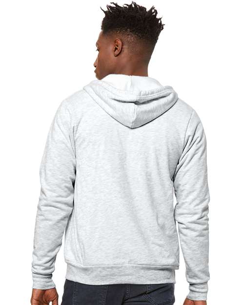 Unisex Sponge Fleece Full-Zip Hoodie Sweatshirt – On Model – Back