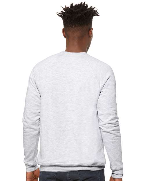 Unisex Sponge Fleece Raglan Crewneck Sweatshirt – On Model – Back