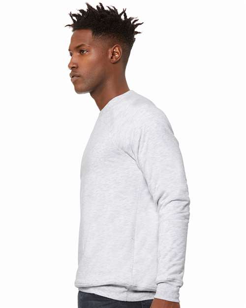 Unisex Sponge Fleece Raglan Crewneck Sweatshirt – On Model – Side
