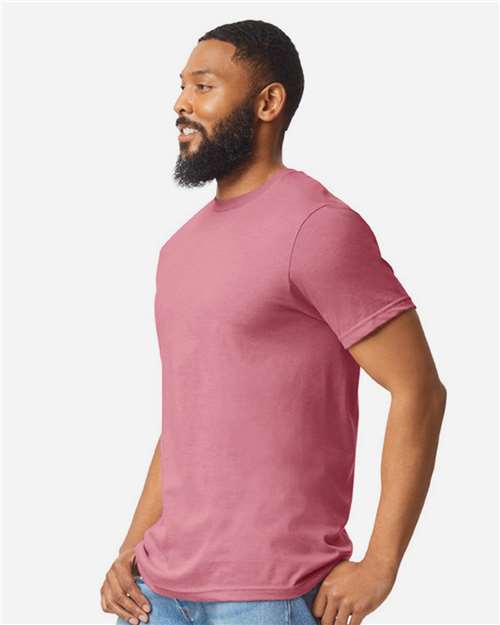 Unisex Softstyle® CVC T-Shirt – On Model – Side