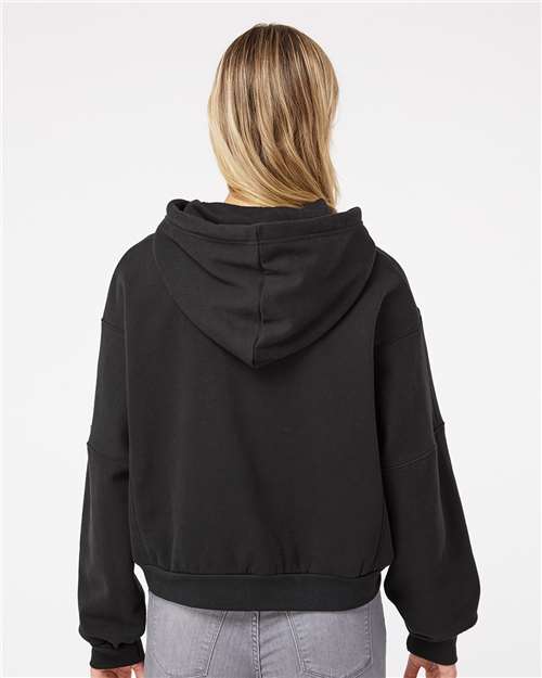 Women's Sueded Fleece Crop Hooded Sweatshirt