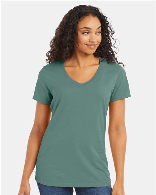 Women's Garment-Dyed V-Neck T-Shirt