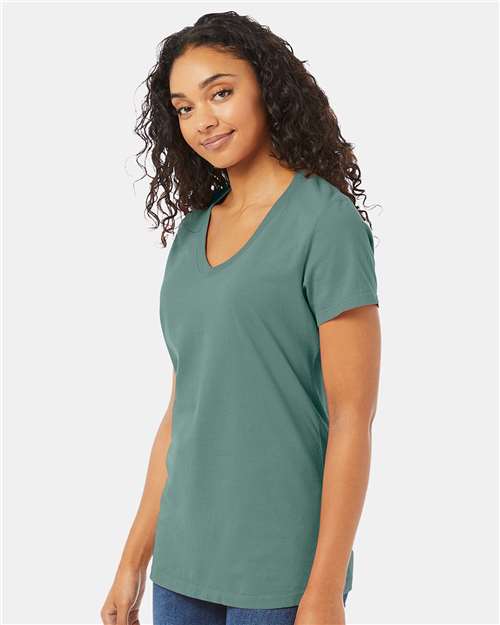 Women's Garment-Dyed V-Neck T-Shirt