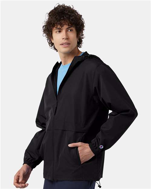 Unisex Full-Zip Anorak Jacket – On Model – Side