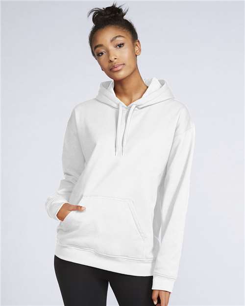 Gildan SF500 Unisex Softstyle® Midweight Hooded Sweatshirt Model Shot