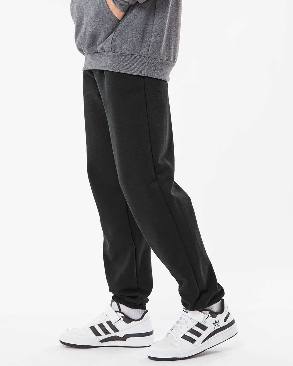 King Fashion KF9012 - Pocketed Sweatpants with Elastic Cuffs