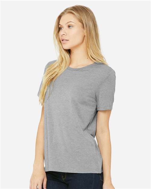 Women’s Relaxed Fit Triblend Tee – On Model – Side