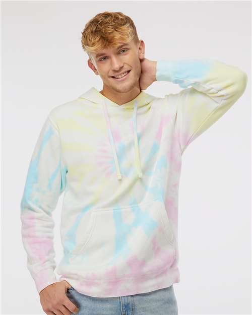 Unisex Midweight Tie-Dyed Hooded Sweatshirt
