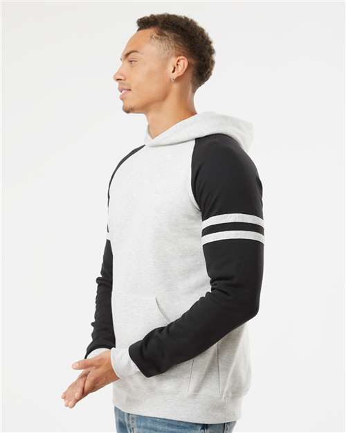 Unisex Nublend® Varsity Colorblocked Raglan Hooded Sweatshirt