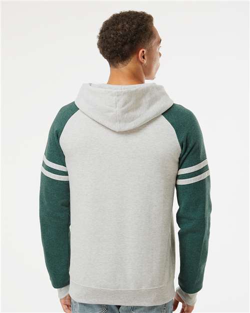 Unisex Nublend® Varsity Colorblocked Raglan Hooded Sweatshirt