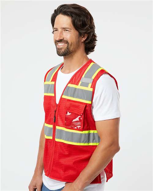Unisex EV Series® Enhanced Visibility 3 Pocket Mesh Vest