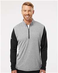Adidas Adidas Men's Ultimate365 Heather Block Print Quarter-Zip Pullover, view 2