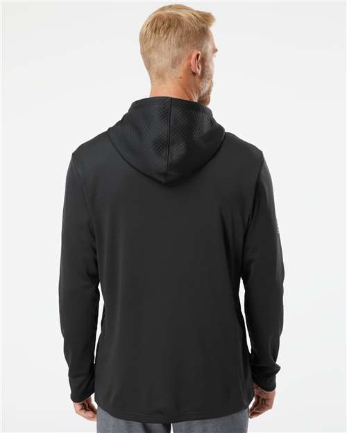 Men's Textured Mixed Media Midweight Hooded Sweatshirt