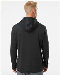 Adidas Adidas Men's Textured Mixed Media Midweight Hooded Sweatshirt, view 5