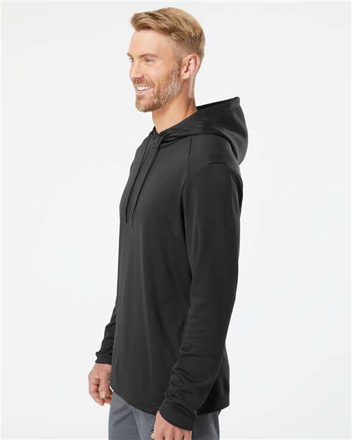 Men's Textured Mixed Media Midweight Hooded Sweatshirt