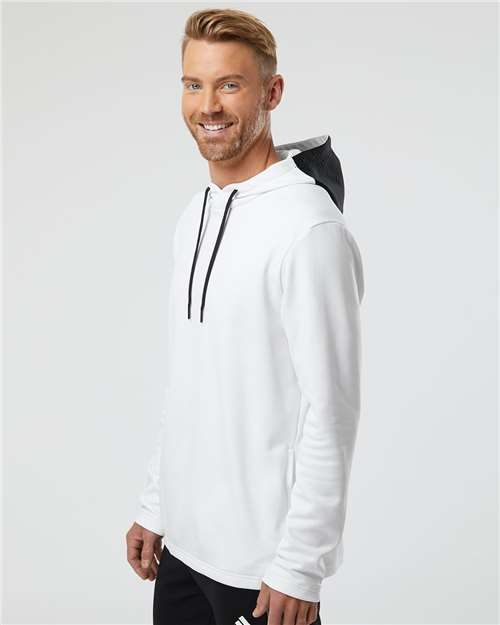 Men's Textured Mixed Media Midweight Hooded Sweatshirt