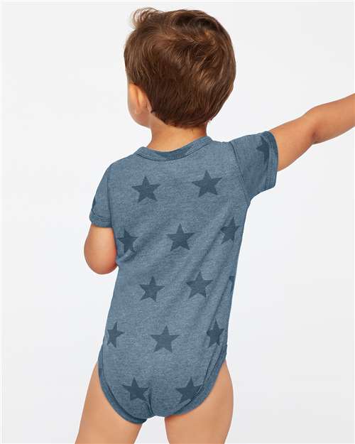 Infant Star Print Bodysuit – On Model – Back