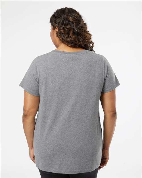Women's Curvy Collection Fine Jersey V-Neck Tee