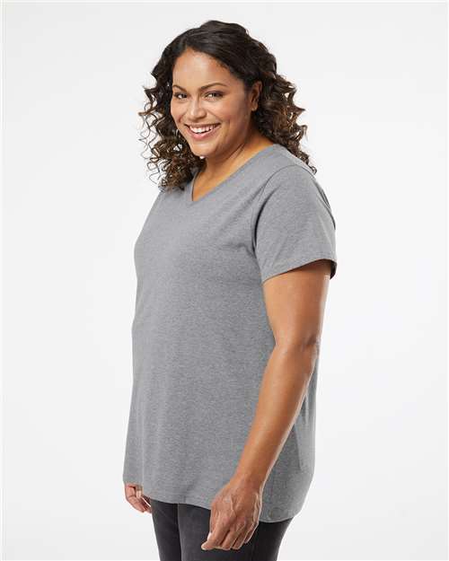 Women's Curvy Collection Fine Jersey V-Neck Tee