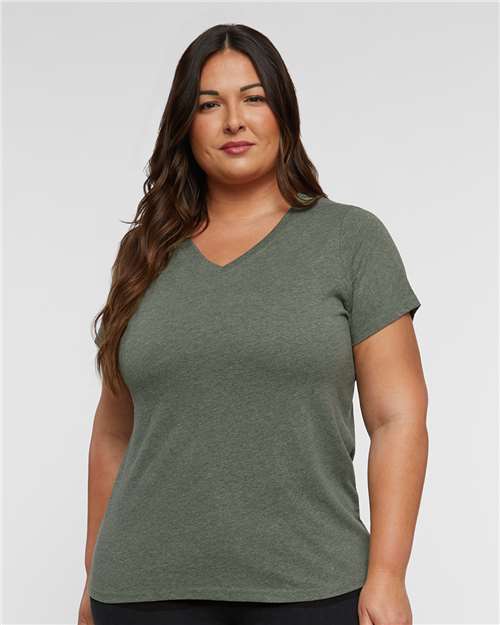 Women's Curvy Collection Fine Jersey V-Neck Tee