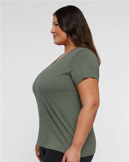 Women's Curvy Collection Fine Jersey V-Neck Tee