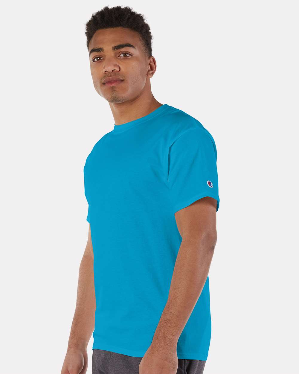 🔥 Champion Men's Classic T-Shirt Short Sleeve Cotton Crewneck Up To 4XL T425 - Picture 147 of 155