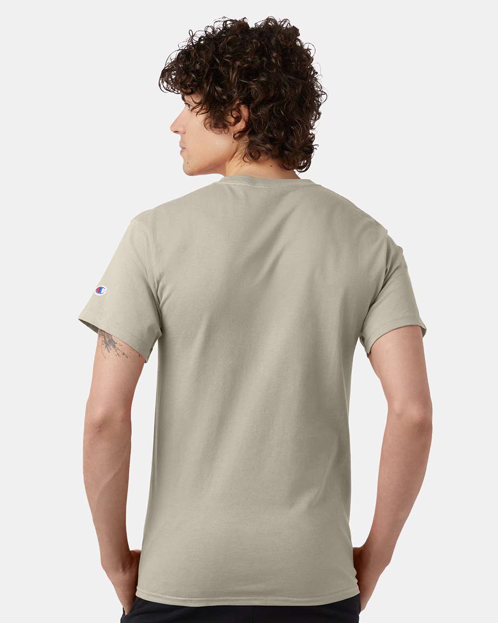🔥 Champion Men's Classic T-Shirt Short Sleeve Cotton Crewneck Up To 4XL T425 - Picture 141 of 155