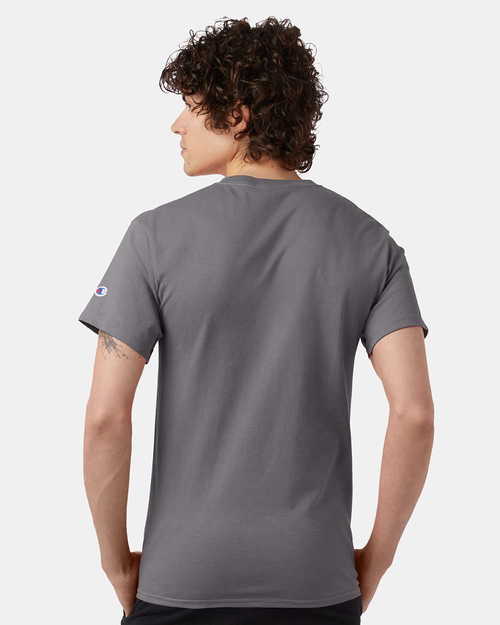 🔥 Champion Men's Classic T-Shirt Short Sleeve Cotton Crewneck Up To 4XL T425 - Picture 146 of 155