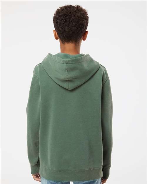 Youth Midweight Pigment-Dyed Hooded Sweatshirt – On Model – Back