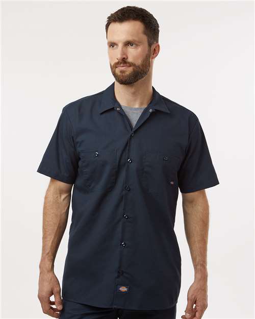 Men's Tall Industrial Short Sleeve Work Shirt