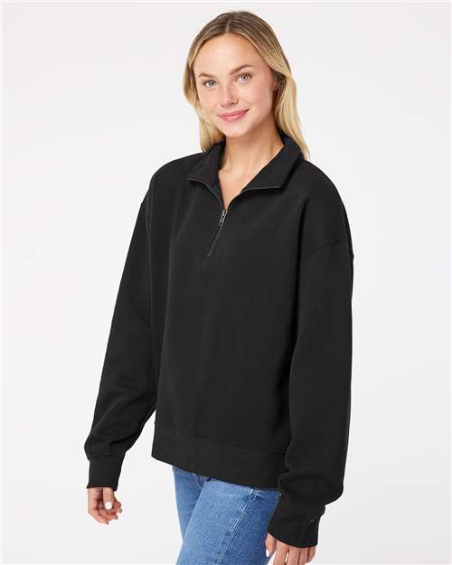 Women's Sueded Fleece Quarter-Zip Sweatshirt