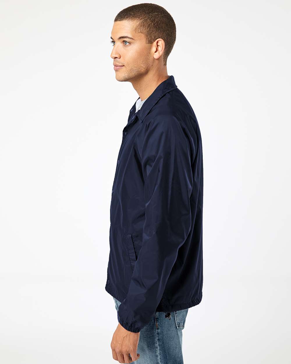 Burnside Men Mentor Coach's Jacket Weather Resistant Side Pockets Up To 3XL 9718 - Picture 14 of 19