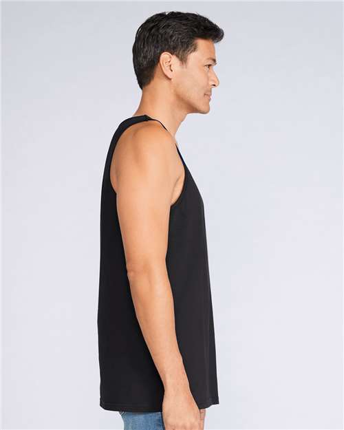 Unisex Softstyle® Tank Top – On Model – Side