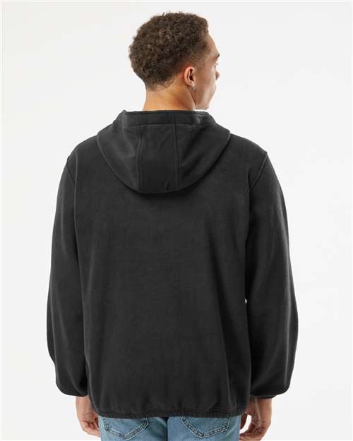 Men's Polar Fleece Quarter-Zip Hooded Pullover