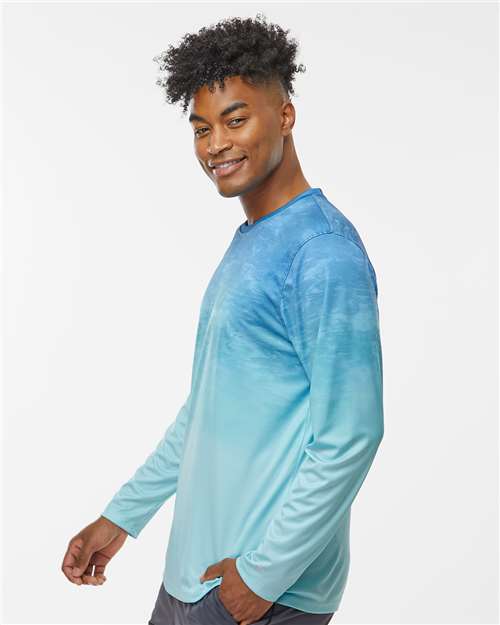 Unisex Montauk Oceanic Fade Performance Long Sleeve T-Shirt