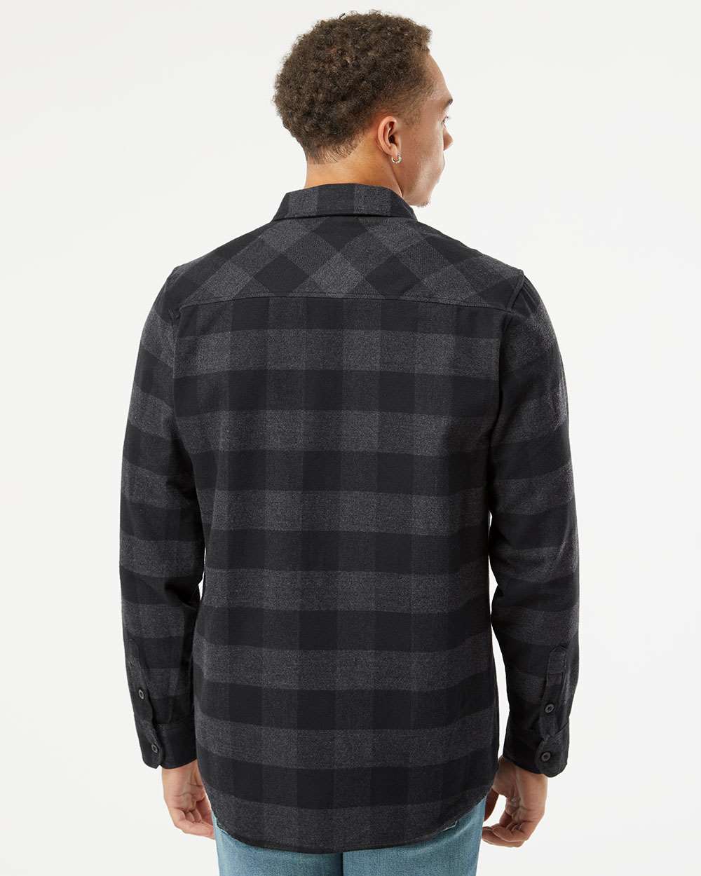 Independent Trading Co. EXP50F Flannel Shirt 3XL Grey Heather/ Black