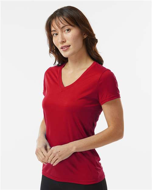 Women's Vera V-Neck T-Shirt – On Model – Side