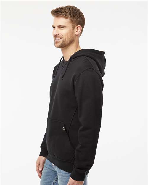 Men's Woodland Fleece Hooded Pullover – On Model – Side