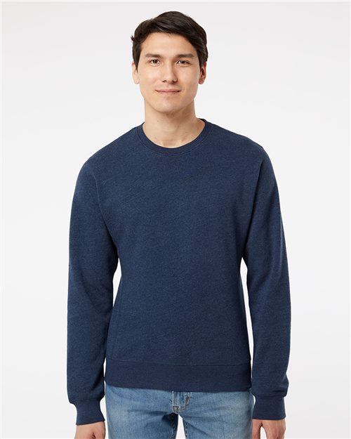 J. America 8870 Triblend Fleece Crewneck Sweatshirt Model Shot