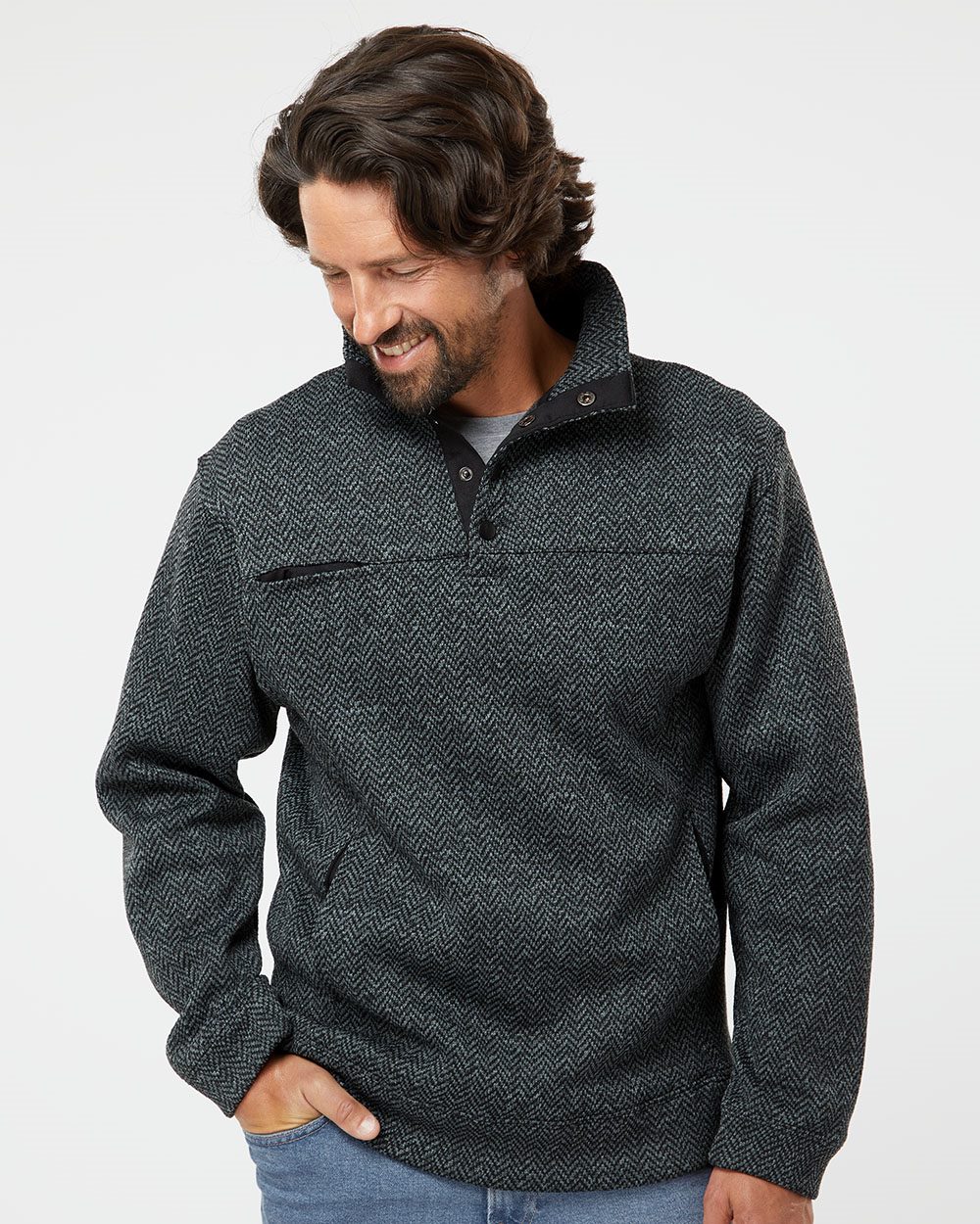 J. America 8715 - Traverse Snap Pullover