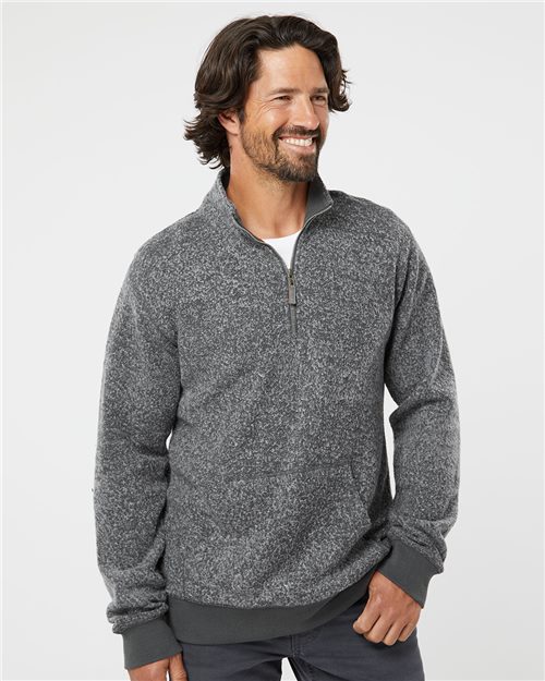 J. America 8713 Aspen Fleece Quarter-Zip Sweatshirt Model Shot