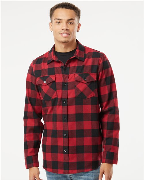 Independent Trading Co. EXP50F Flannel Shirt Model Shot