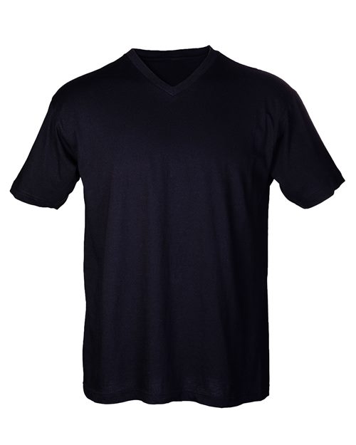 Tultex 206 Unisex Fine Jersey V-Neck T-Shirt Model Shot