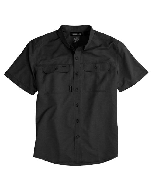 DRI DUCK 4445 Crossroad Woven Short Sleeve Shirt Model Shot