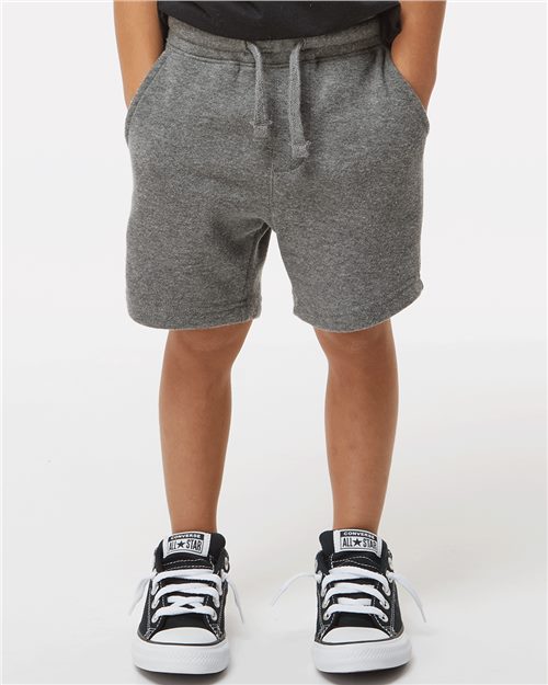 Independent Trading Co. PRM11SRT Toddler Lightweight Special Blend Fleece Shorts Model Shot