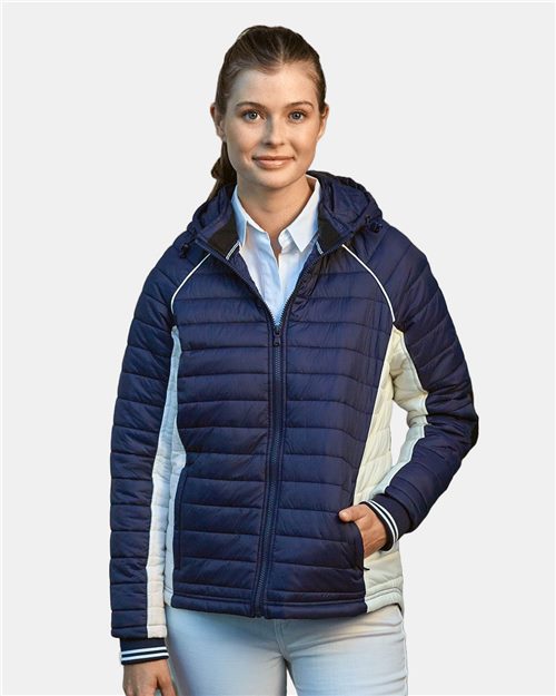 Nautica N17187 - Women's Nautical Mile Hooded Puffer Jacket