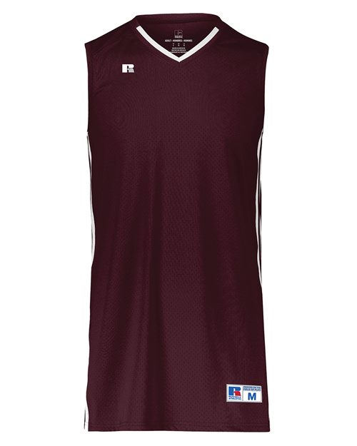 Russell Athletic 4B1VTB Youth Legacy V-Neck Basketball Jersey Model Shot